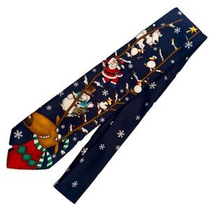 Men's Hallmark Polar‎ Pals Christmas Rudolph Antler Holiday Tie